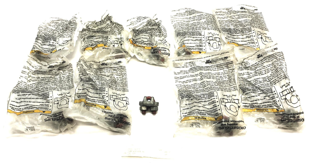 Crosby Clips 1/4" Wire Rope Clamp 3465T13 (1010051) [Lot of 10] NOS