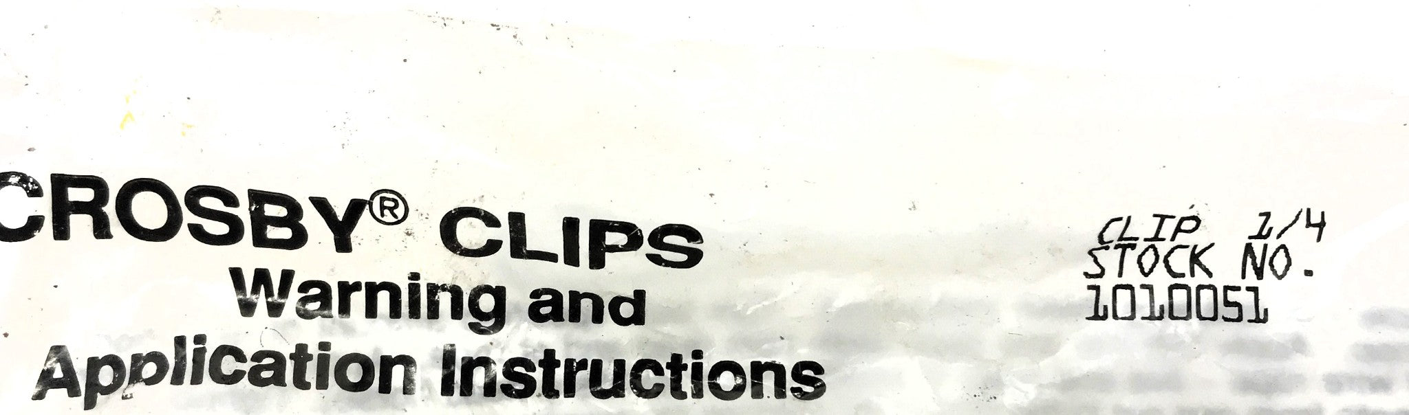 Crosby Clips 1/4" Wire Rope Clamp 3465T13 (1010051) [Lot of 10] NOS