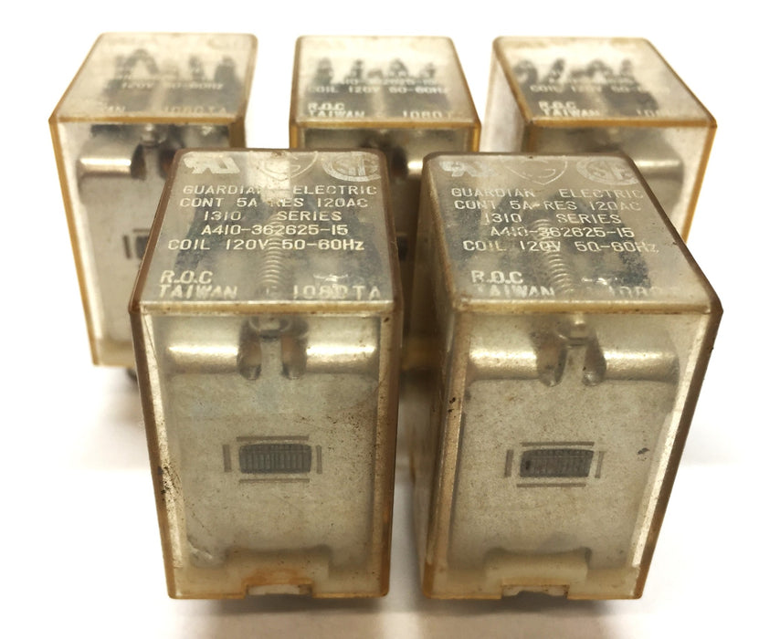 Guardian Electric 1310 Series 120V Relay Coil A410-362625-15 [Lot of 5] USED