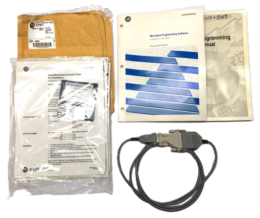 Allen-Bradley DTAM DH485 to RS232 Cable Programming Kit 2707-NP (2707-NC5) USED