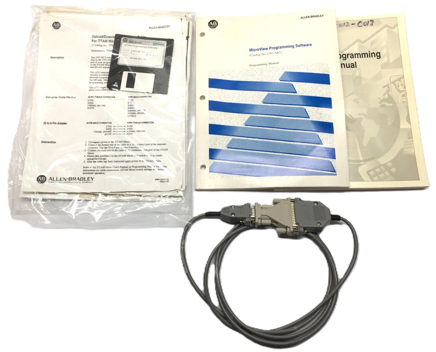 Allen-Bradley DTAM DH485 to RS232 Cable Programming Kit 2707-NP (2707-NC5) USED