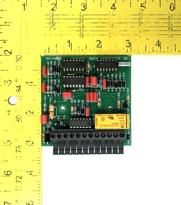 Unbranded REV 000 28VFB Aircraft Annunciator Board AM145A (AM145B00) USED