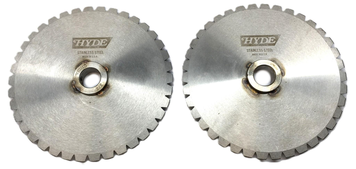 Hyde 6" x 3/4" Bore Stainless Steel Swooping Tooth Circular Blade [Lot of 2] NOS