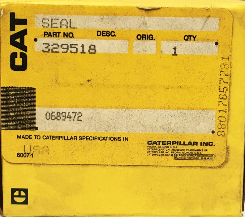 Caterpillar Forklift 1 inch Bore Seal Assembly 329518 NOS