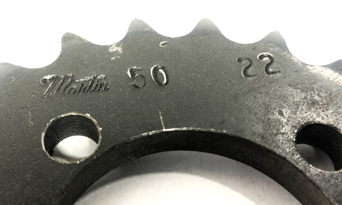 Martin 2.06 Inch Bore 22 Tooth Roller Chain Sprocket 50-22 NOS