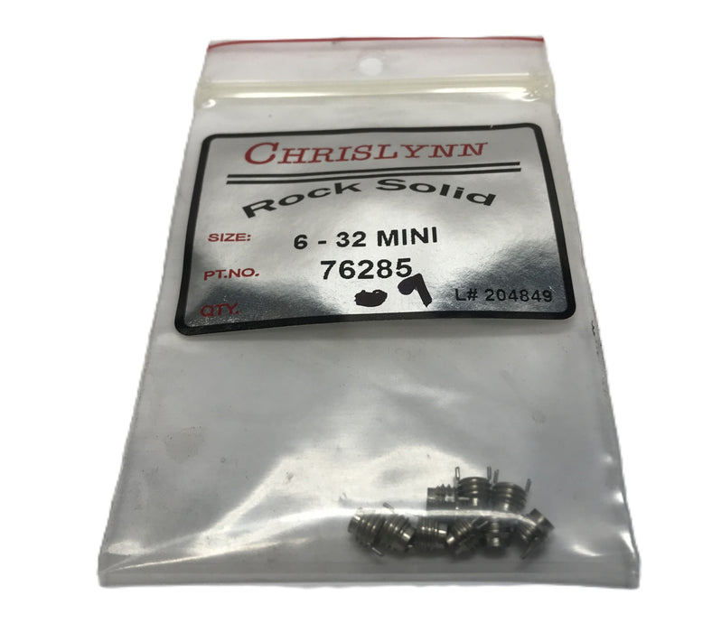 Chrislynn Pack of (9) 6-32 Mini Key Locking Threaded Inserts 76285 NOS