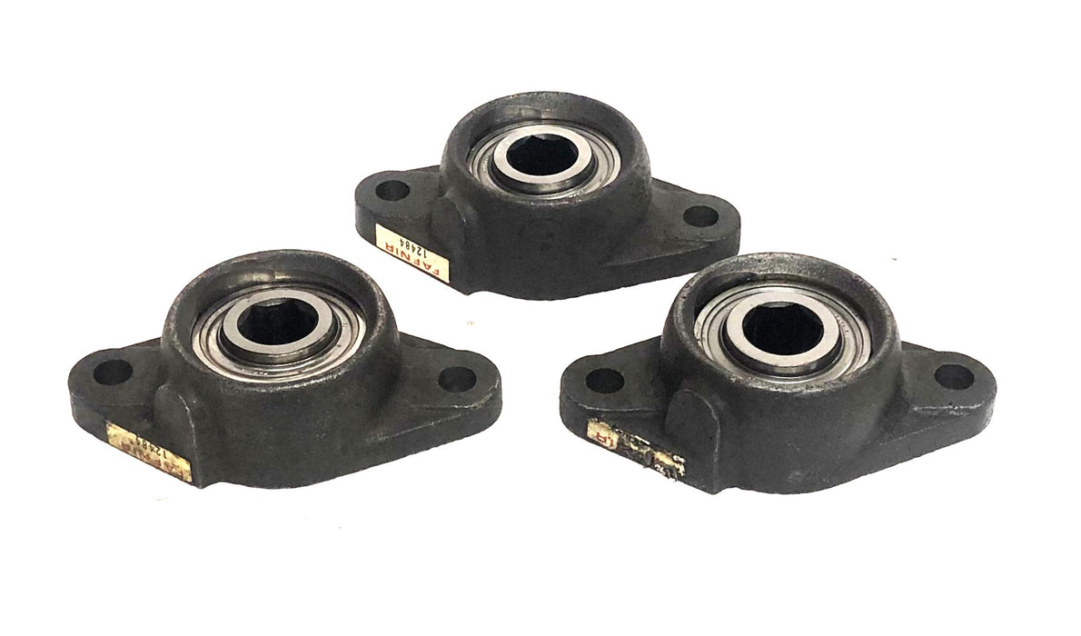 Fafnir Hex Bore Flange Mount Ball Bearing 12484 (204KRRBG) [Lot of 3] NOS