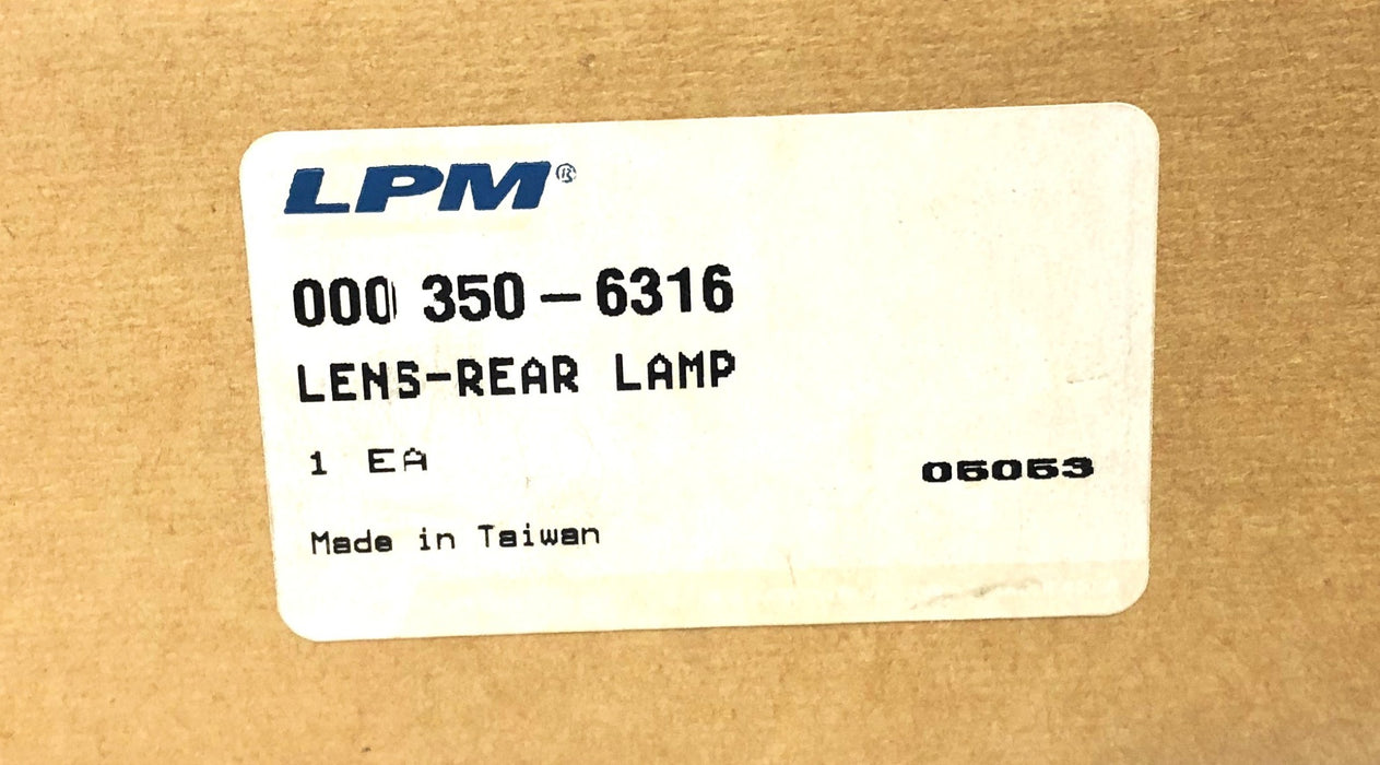 LPM Rear Lamp Lens 350-6316 NOS