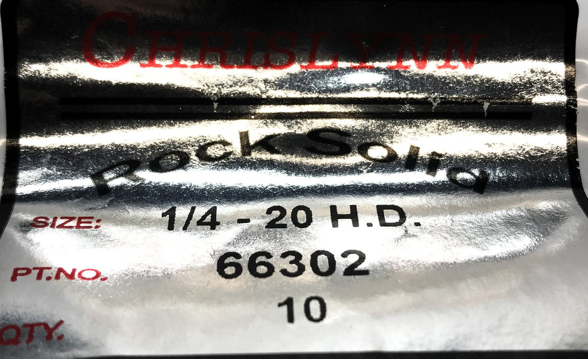 Chrislynn Pack of (10) 1/4-20 H.D. Key Locking Threaded Inserts 66302 NOS