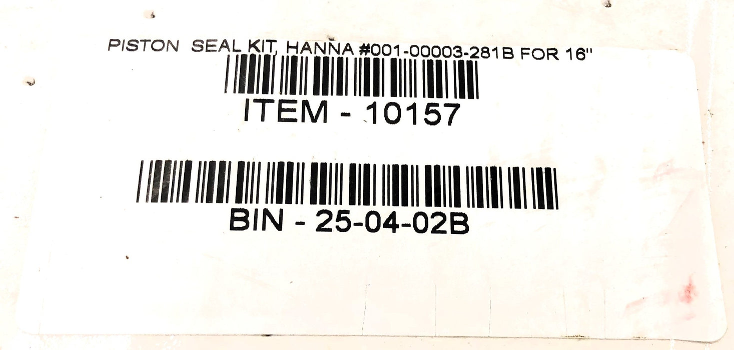 Hanna Pistol Seal Kit For 16" 001-00003-281B NOS