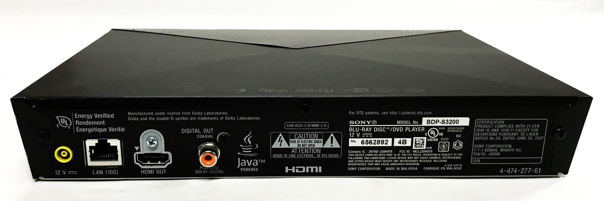 Sony Blu-ray Player BDP-S3200 [Lot of 2] USED