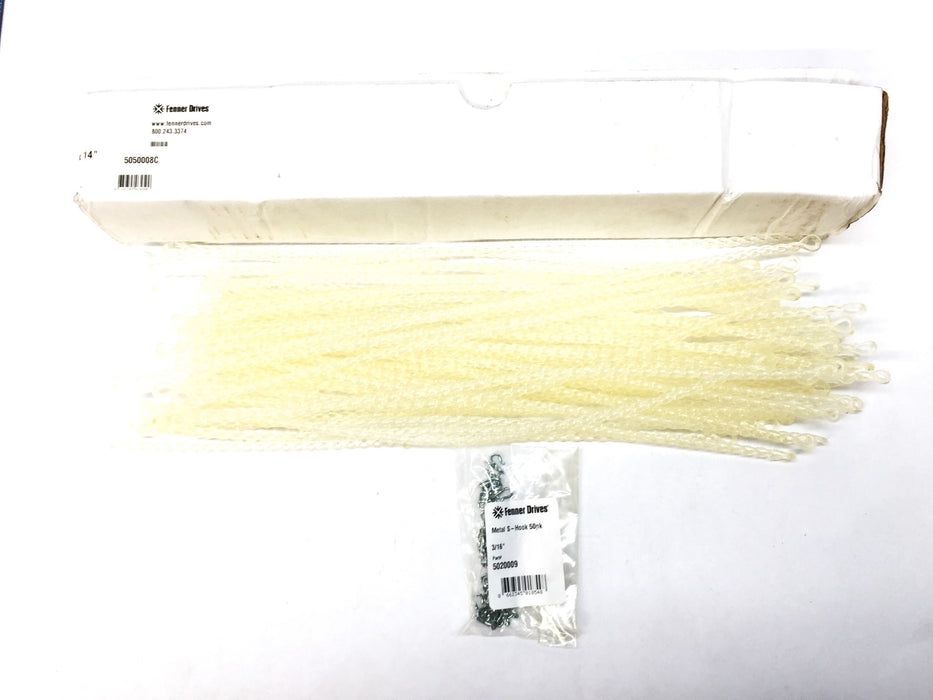 Fenner Drives Clear 85 Twisted O-Ring Pack (50pcs) 3/16" x 14" 5050008C NOS
