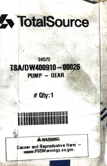 Total Source Gear Pump DW400910-00026 NOS