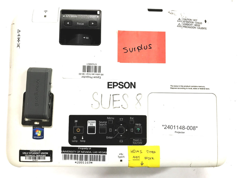 Epson KR85 Digital Projector with Padded Carrying Bag H314A USED