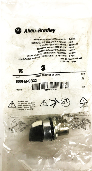 Allen-Bradley Series A Selector Switch 800FM-SB32 NOS