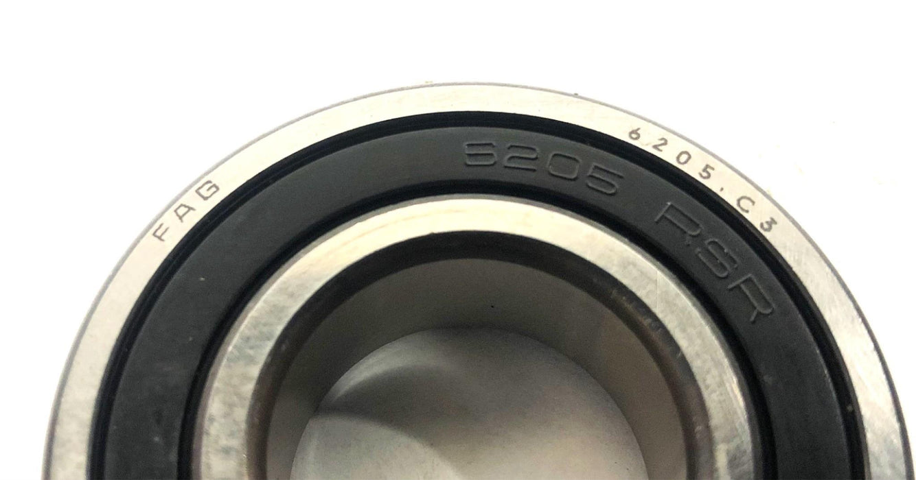 FAG Ball Bearing Double Shielded 6205-C3 (6205-RSR-C3) [Lot of 3] NOS