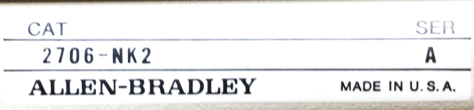 Allen-Bradley Keyboard Message Display Accessory 2706-NK2 (Ser.A) NOS