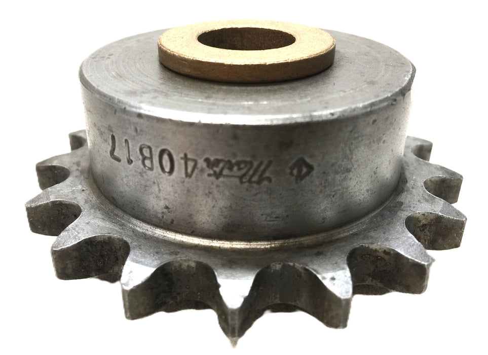 Martin Single-Roller Chain Sprocket with 5/8" Copper Bushing Bore 40B17 USED