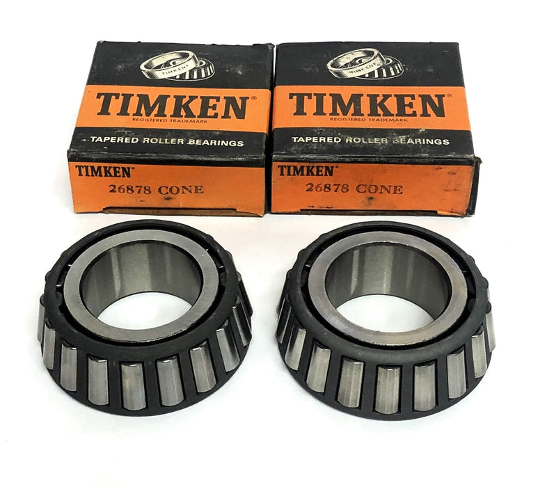 Timken Tapered Roller Bearing Cone 26878 [Lot of 2] NOS