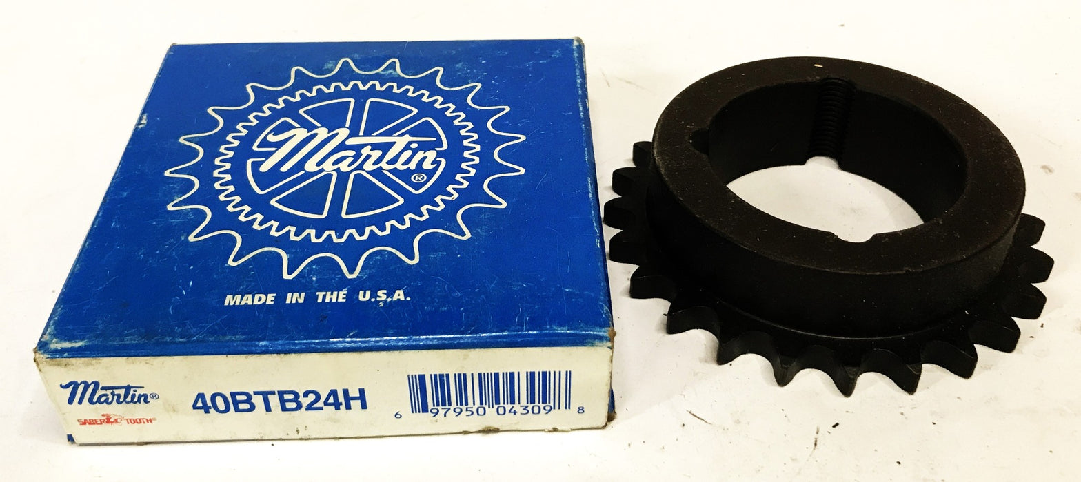 Martin 24-Tooth Roller Chain Sprocket 40BTB24H [Lot of 2] NOS