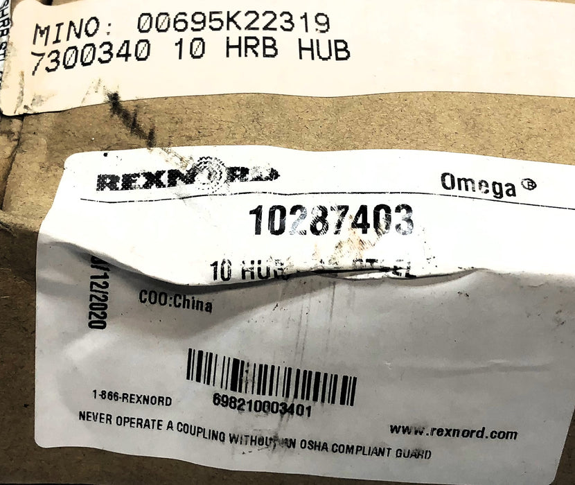 Rexnord Omega 10 HRB Hub 10287403 (7300340) NOS