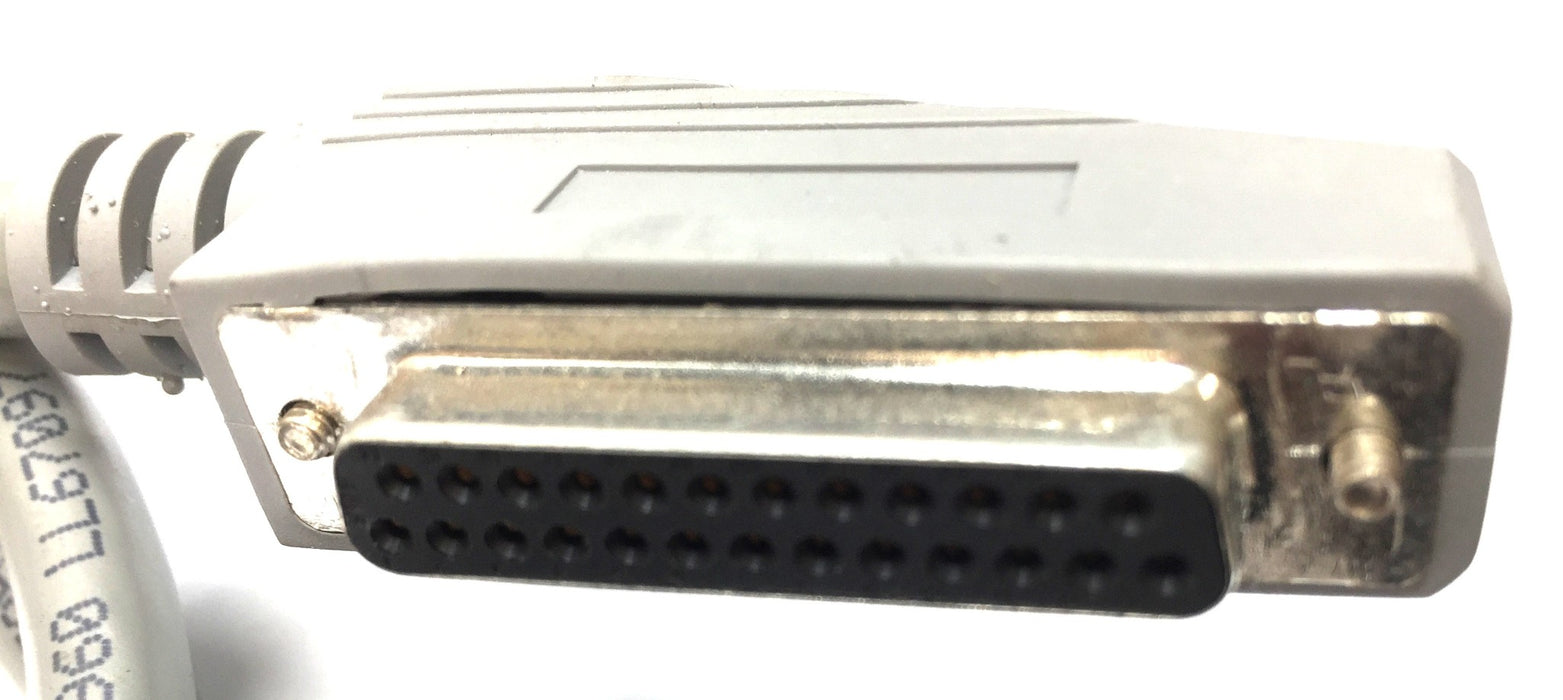 AMP Custom Angle 4' DB25 Pin Male to DB25 Female Legacy Cord (LL67097) NOS