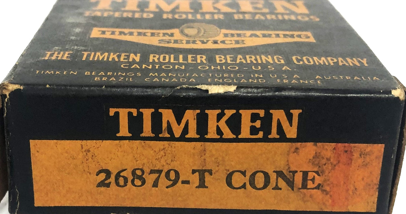 Timken Tapered Roller Bearing Cone 26879-T NOS