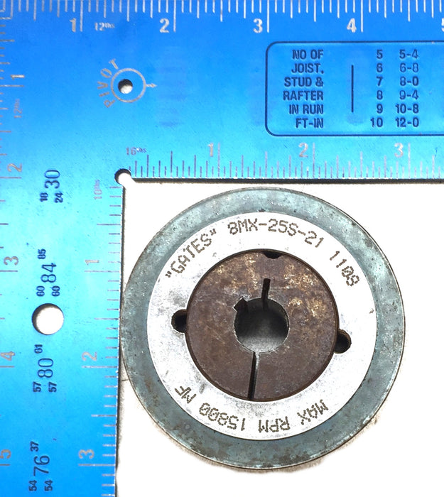 Gates Pulley Sheave w/Taper-Lock Collar 8MX-25S-21 1109 Max RPM: 15800 USED