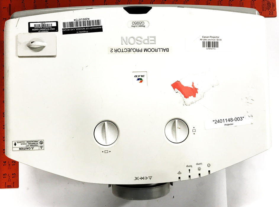 Epson Digital Projector H349A No Power Cord USED