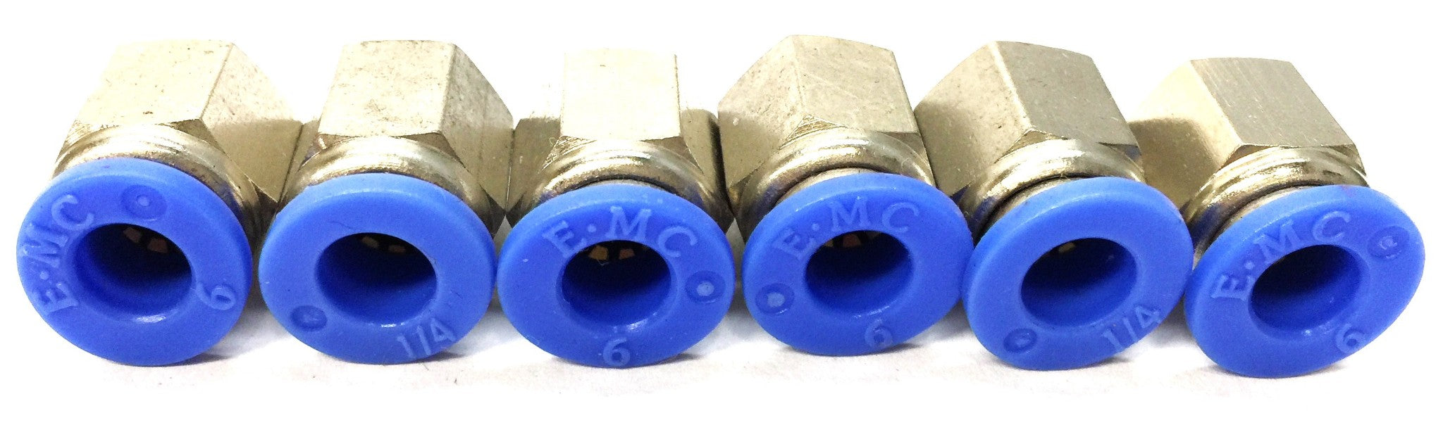 E-MC 6M Tube x 5MMTP 1/4" Straight Fitting 5000314 [Lot of 6] NOS