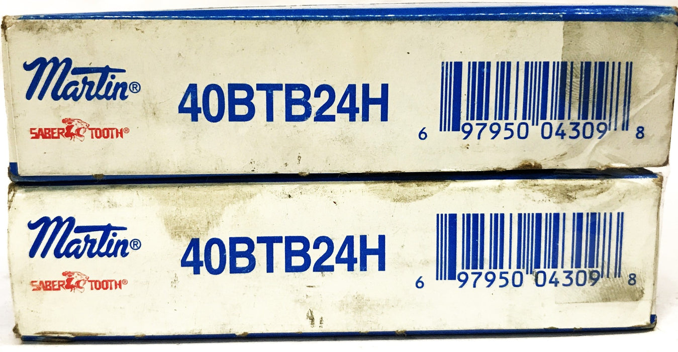 Martin 24-Tooth Roller Chain Sprocket 40BTB24H [Lot of 2] NOS