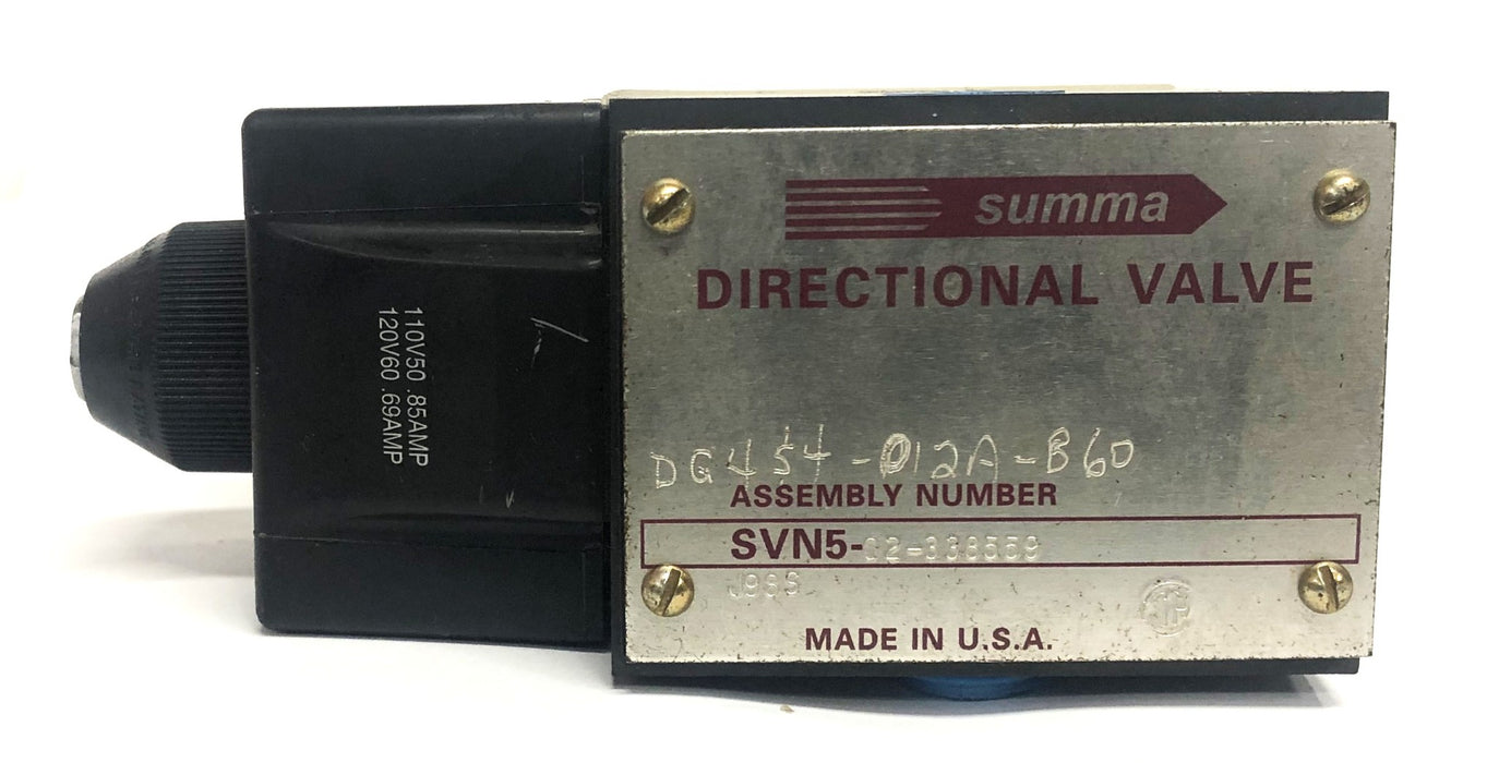 Summa Directional Valve DG454-012A-B60 (SVN5-02-338559, J98S) NOS