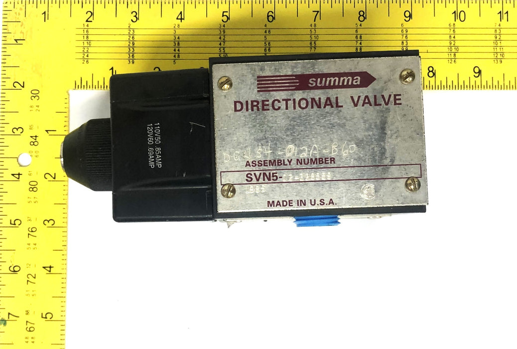 Summa Directional Valve DG454-012A-B60 (SVN5-02-338559, J98S) NOS