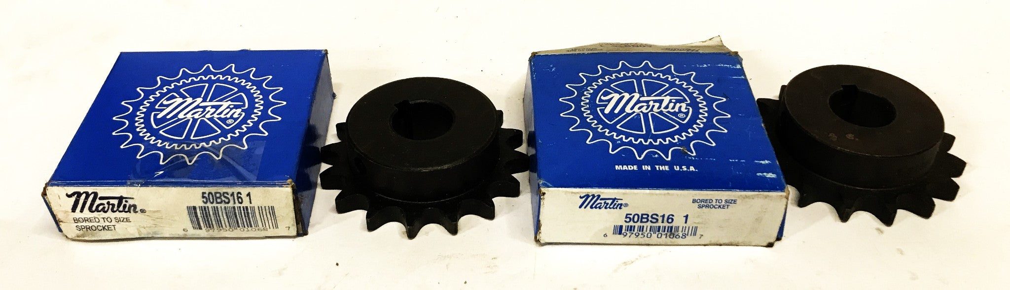 Martin 16-Tooth Sprocket with 1 inch Bore 50BS16-1 [Lot of 2] NOS