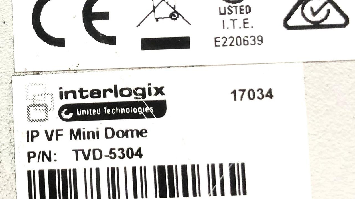 Interlogix Mini Dome Camera TVD-5304 (Untested) USED