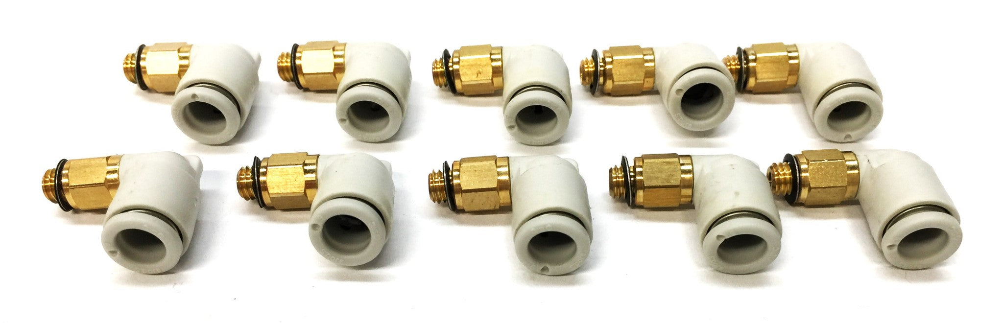 SMC S'Pore 1/4" x 10 Pneumatic Elbow Fitting PL1/4XU10U [Lot of 10] NOS