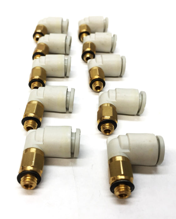 SMC S'Pore 1/4" x 10 Pneumatic Elbow Fitting PL1/4XU10U [Lot of 10] NOS