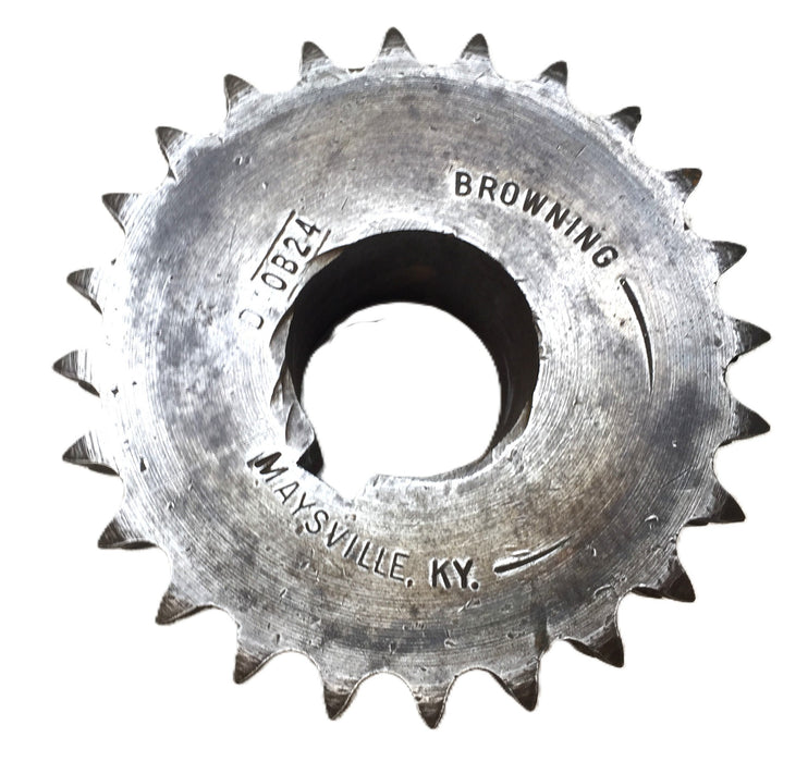 Browning Double-Roller Chain Sprocket with 1.42" Bore with Keyway D40B24 USED