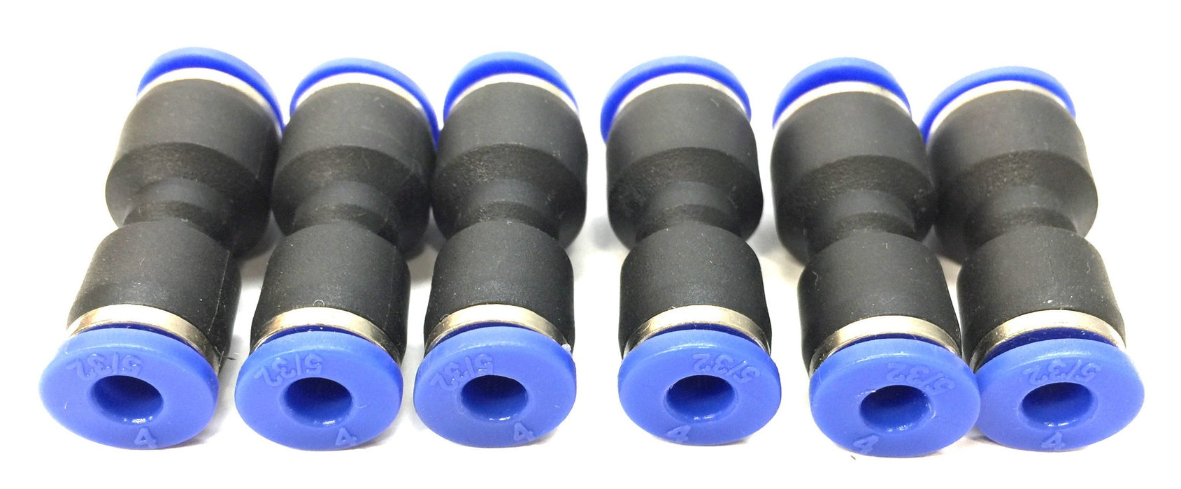 Unbranded 1/4"x 5/32" Push to Fit Pneumatic Fitting 1/4-5/32 [Lot of 6] NOS