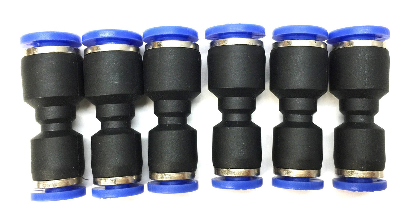 Unbranded 1/4"x 5/32" Push to Fit Pneumatic Fitting 1/4-5/32 [Lot of 6] NOS