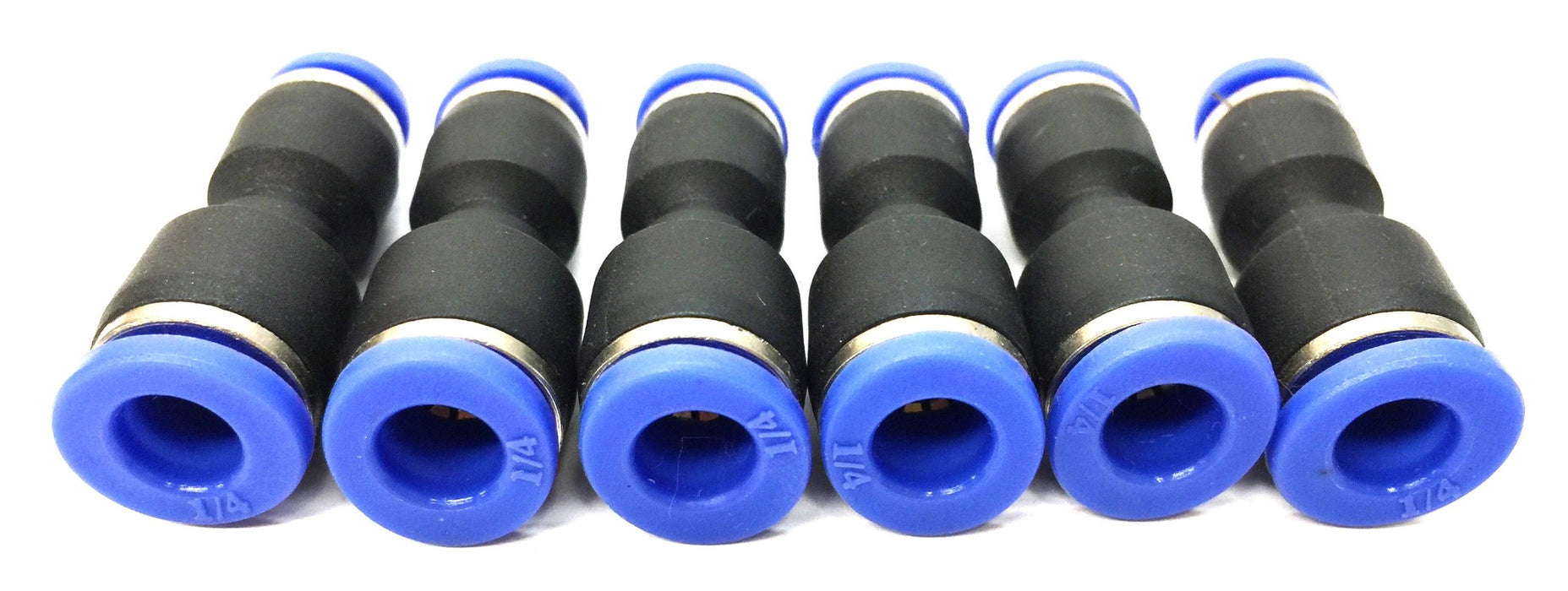 Unbranded 1/4"x 5/32" Push to Fit Pneumatic Fitting 1/4-5/32 [Lot of 6] NOS