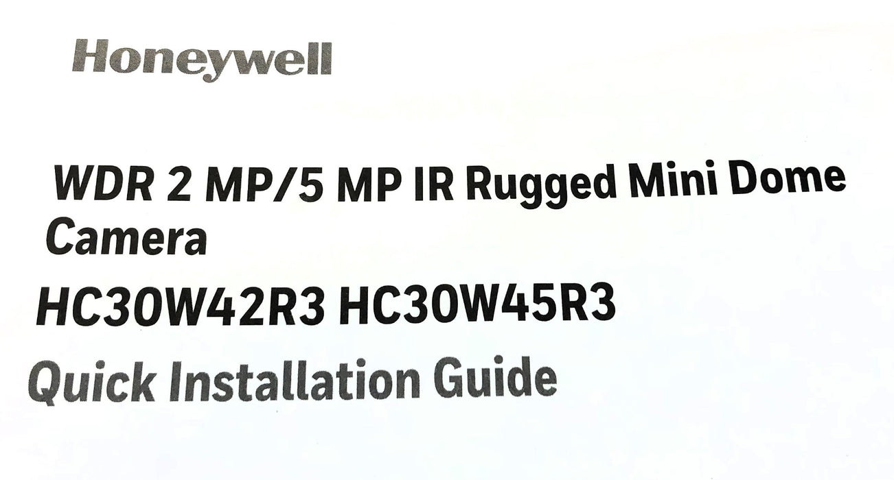 Honeywell Hardware/Software For Dome Camera HC30W42R3/HC30W45R3 NOS