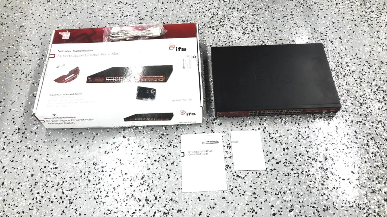 Interlogix 24-Port Gigabit Ethernet Poe+ Managed Switch NS3702-24P-4S USED