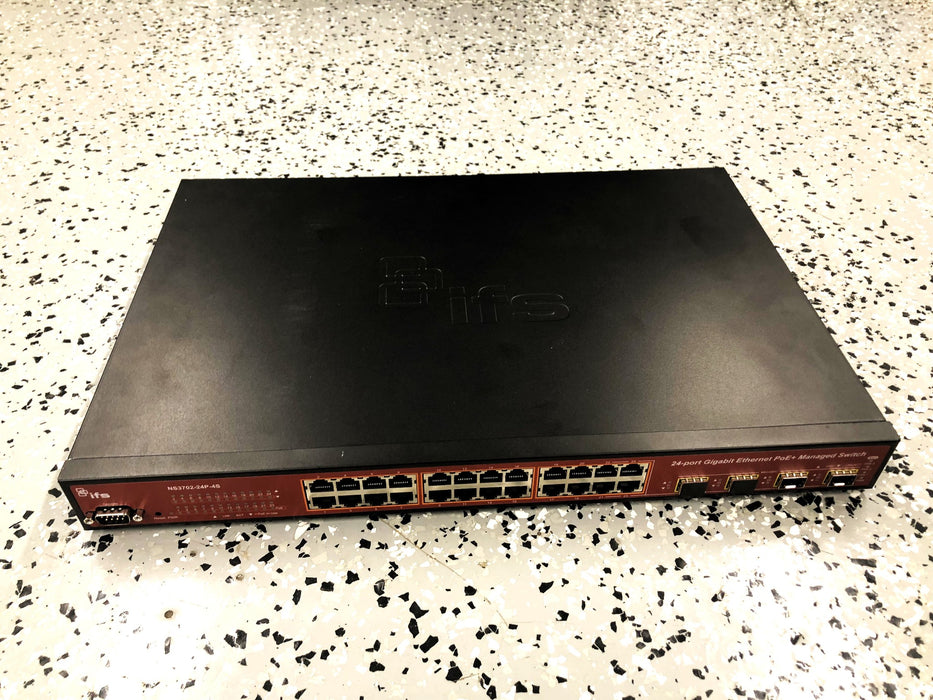 Interlogix 24-Port Gigabit Ethernet Poe+ Managed Switch NS3702-24P-4S USED