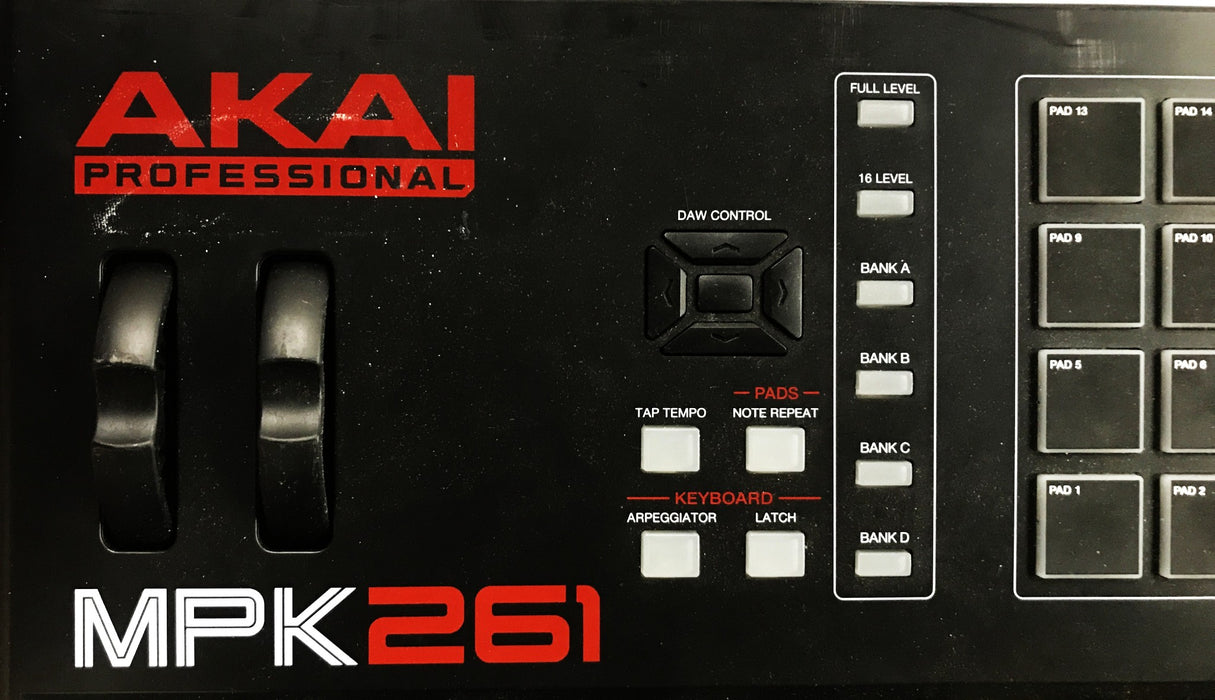 Akai Professional 61-Key Keyboard and Controller MPK261 No Power Cord USED