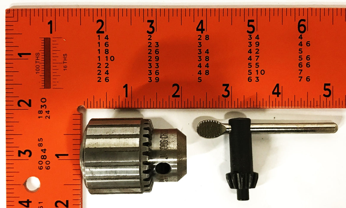 Jacobs 3/8-24 Plain Bearing Chuck and Key 30B-3/8-24 NOS