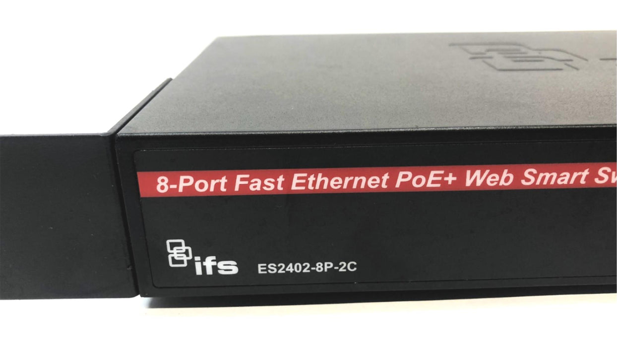 Interlogix 8-Port Fast Ethernet PoE+ Web Smart Switch ES2402-8P-2C USED