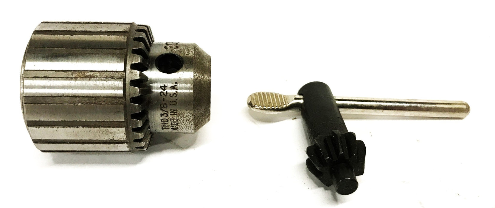 Jacobs 3/8-24 Plain Bearing Chuck and Key 30B-3/8-24 NOS