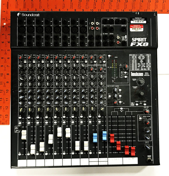 Soundcraft Vintage 8-Channel 4-Bus Mixing Board Spirit FX8 USED