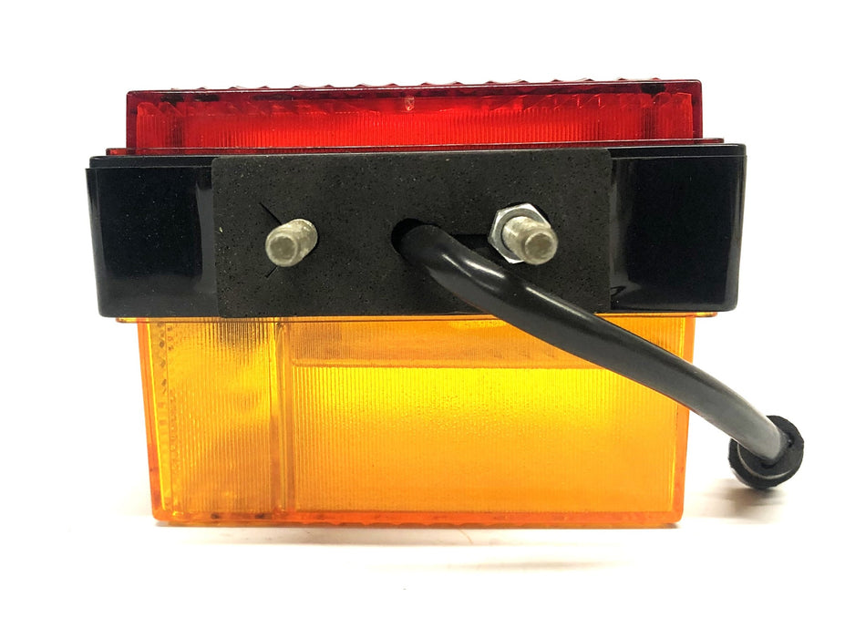 Trucklite Square Double Face Red/Amber Pedestal Stop Light 70356 NOS